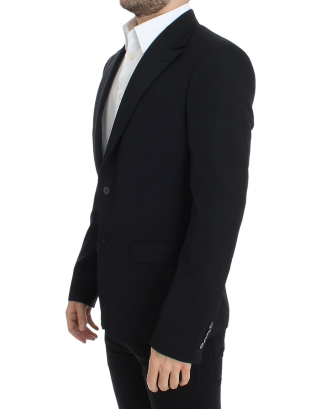 Blazer Dolce & Gabbana noir en laine coupe slim