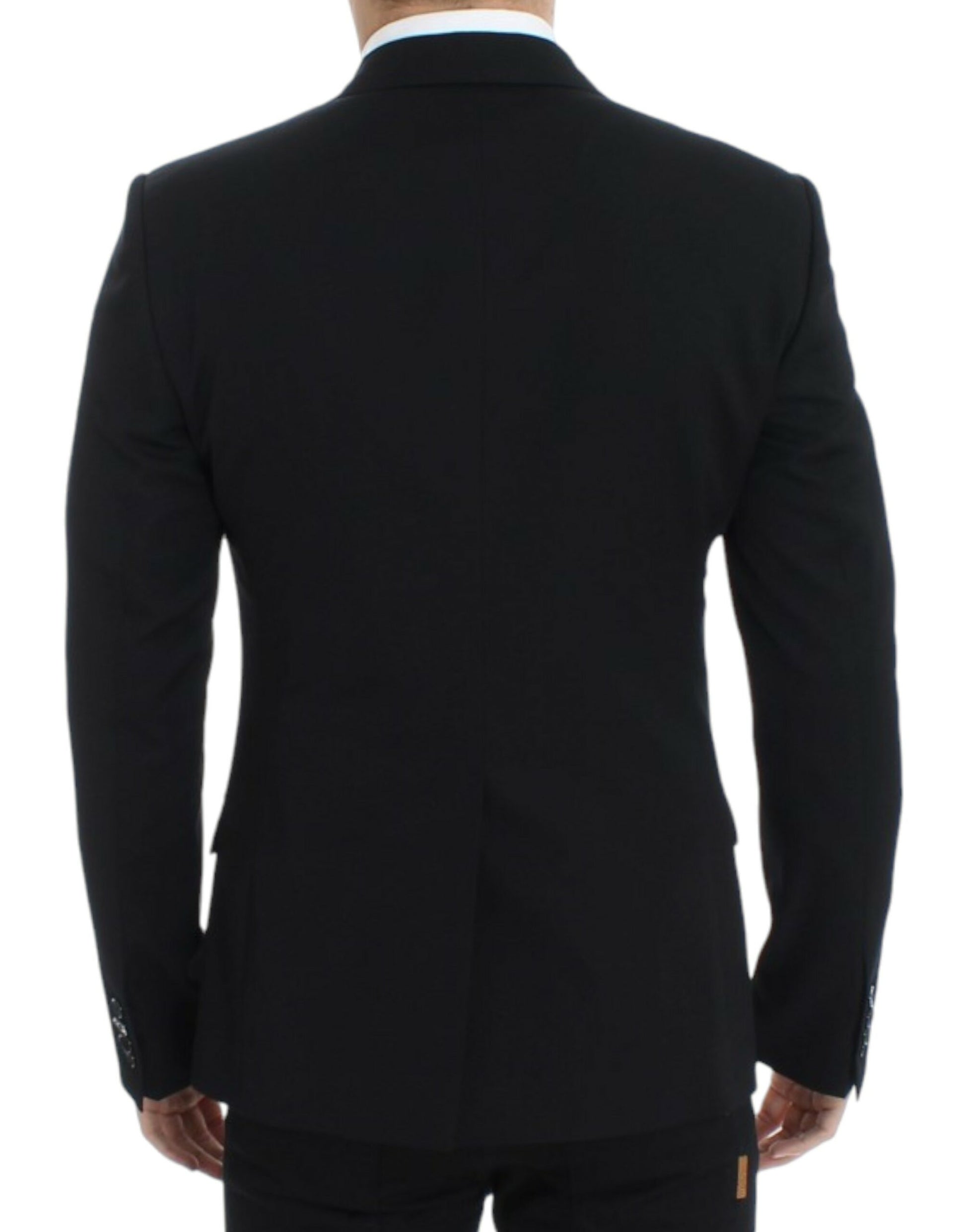 Blazer Dolce & Gabbana noir en laine coupe slim