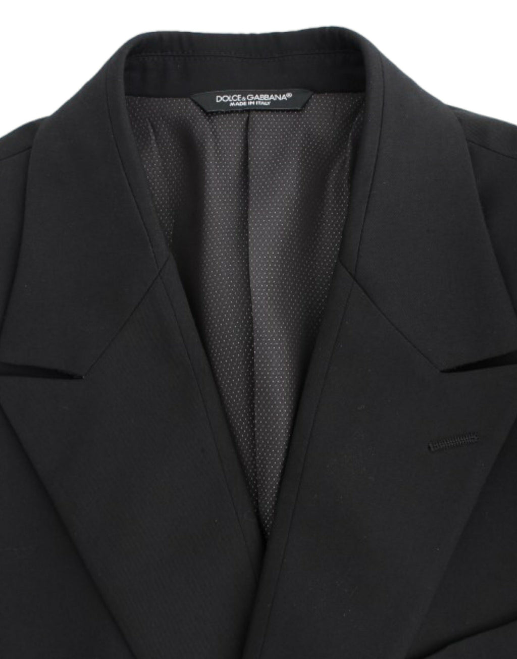 Blazer Dolce & Gabbana noir en laine coupe slim