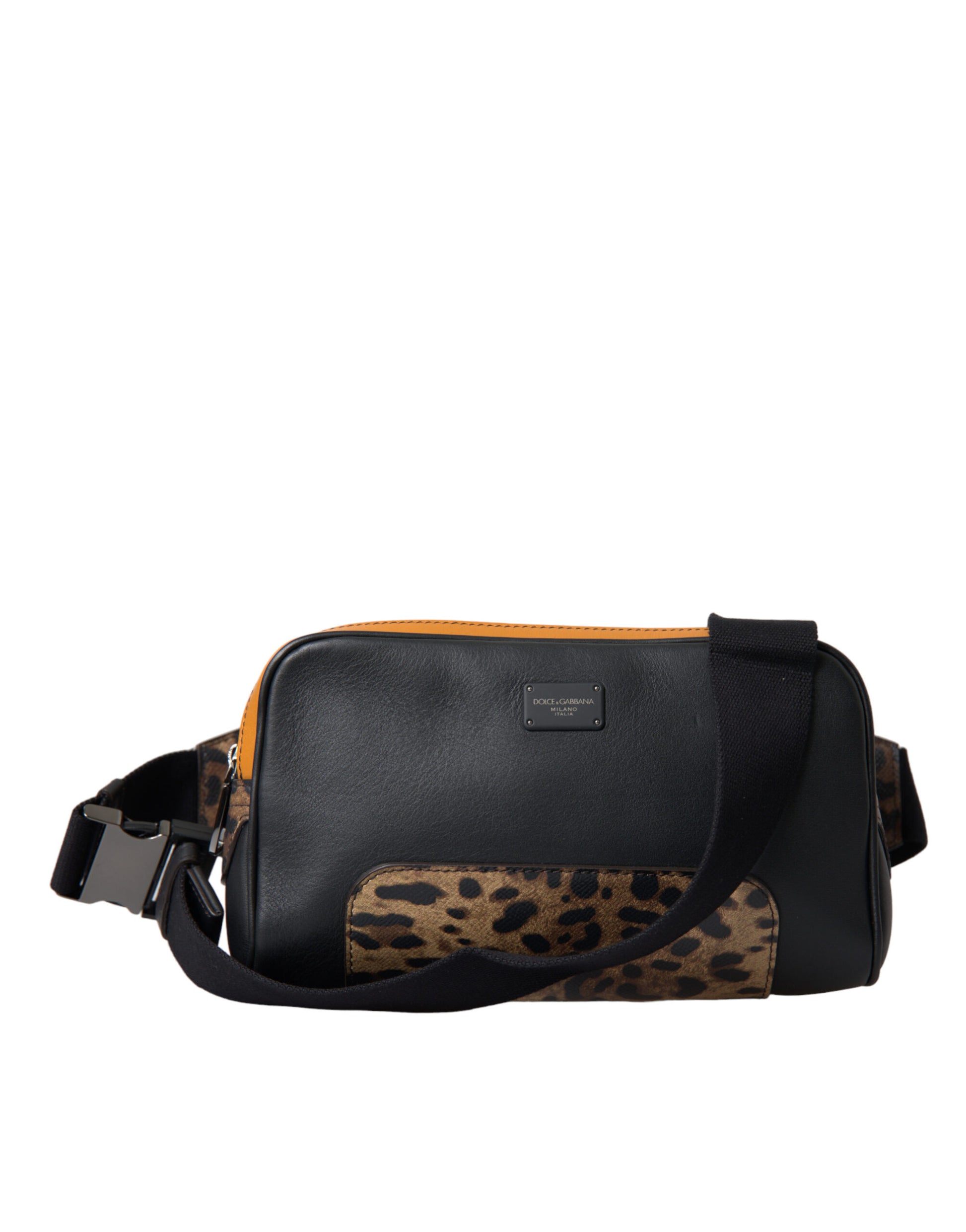 Dolce &amp; Gabbana – Gürteltasche mit Logo aus exotischem Leder in Schwarz