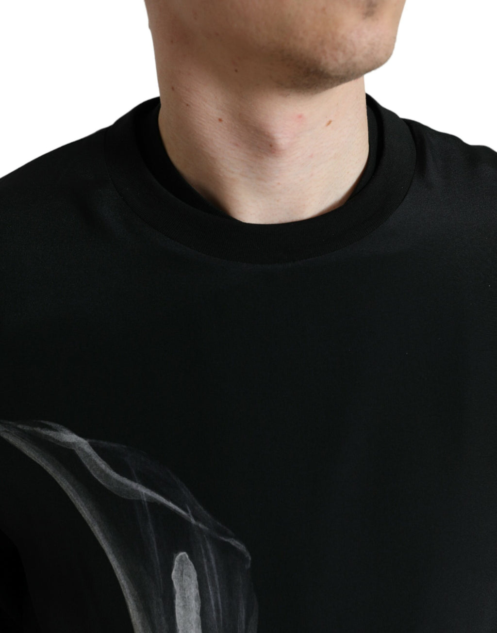 Pull Dolce & Gabbana ras du cou en maille à imprimé floral noir