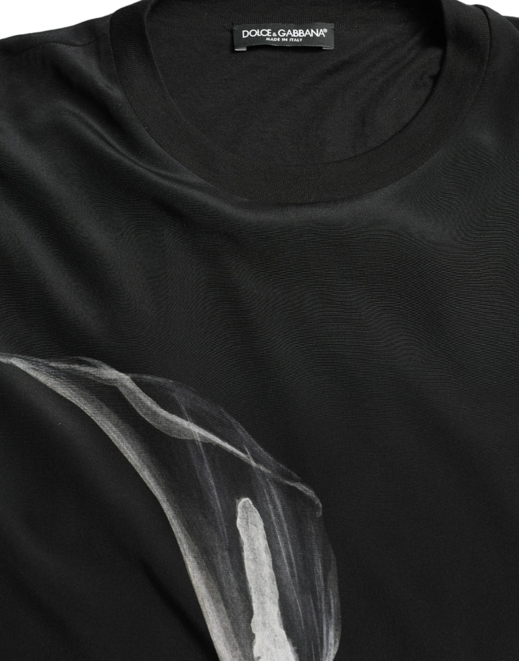 Pull Dolce & Gabbana ras du cou en maille à imprimé floral noir