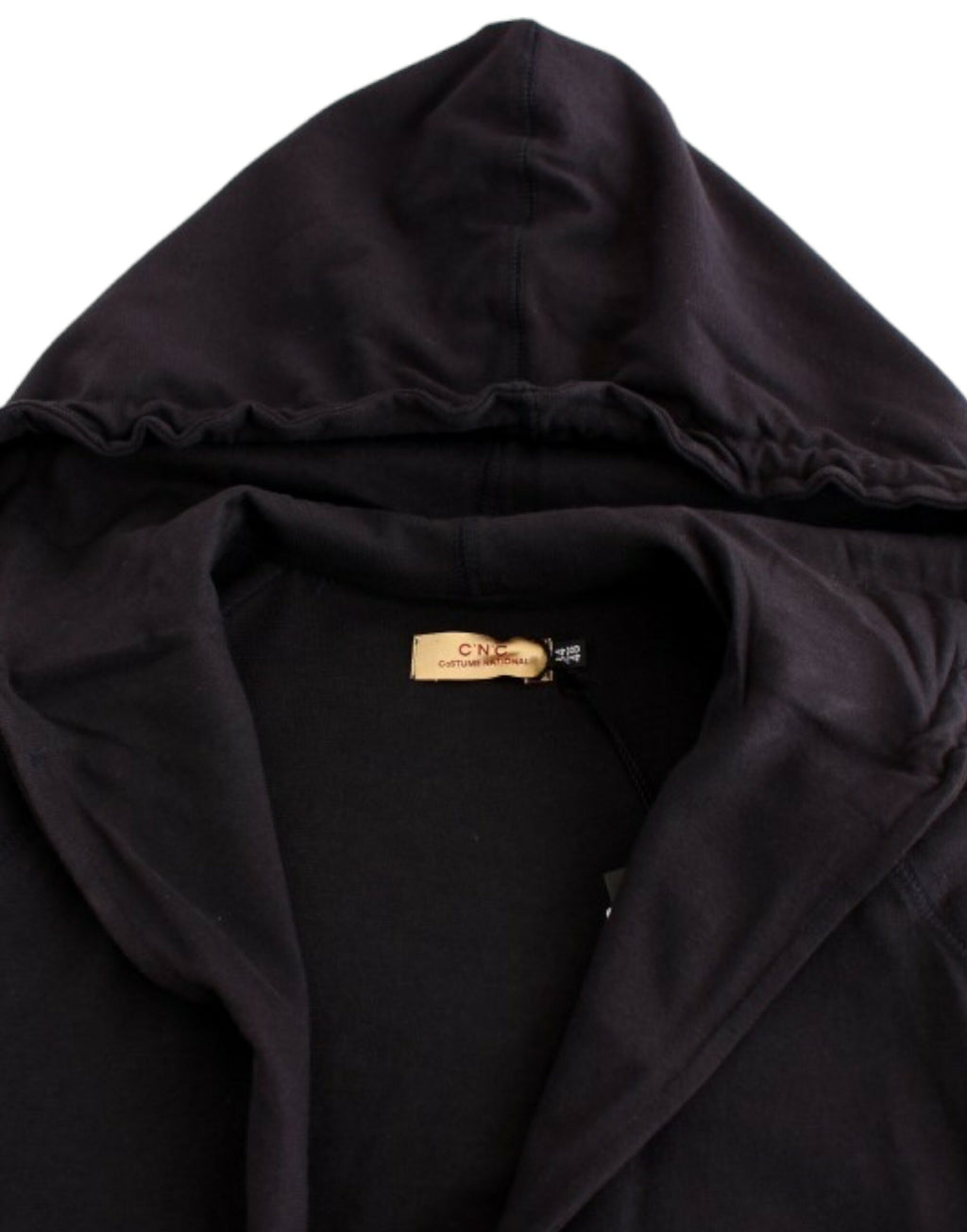 Costume National Pull à capuche bleu en coton