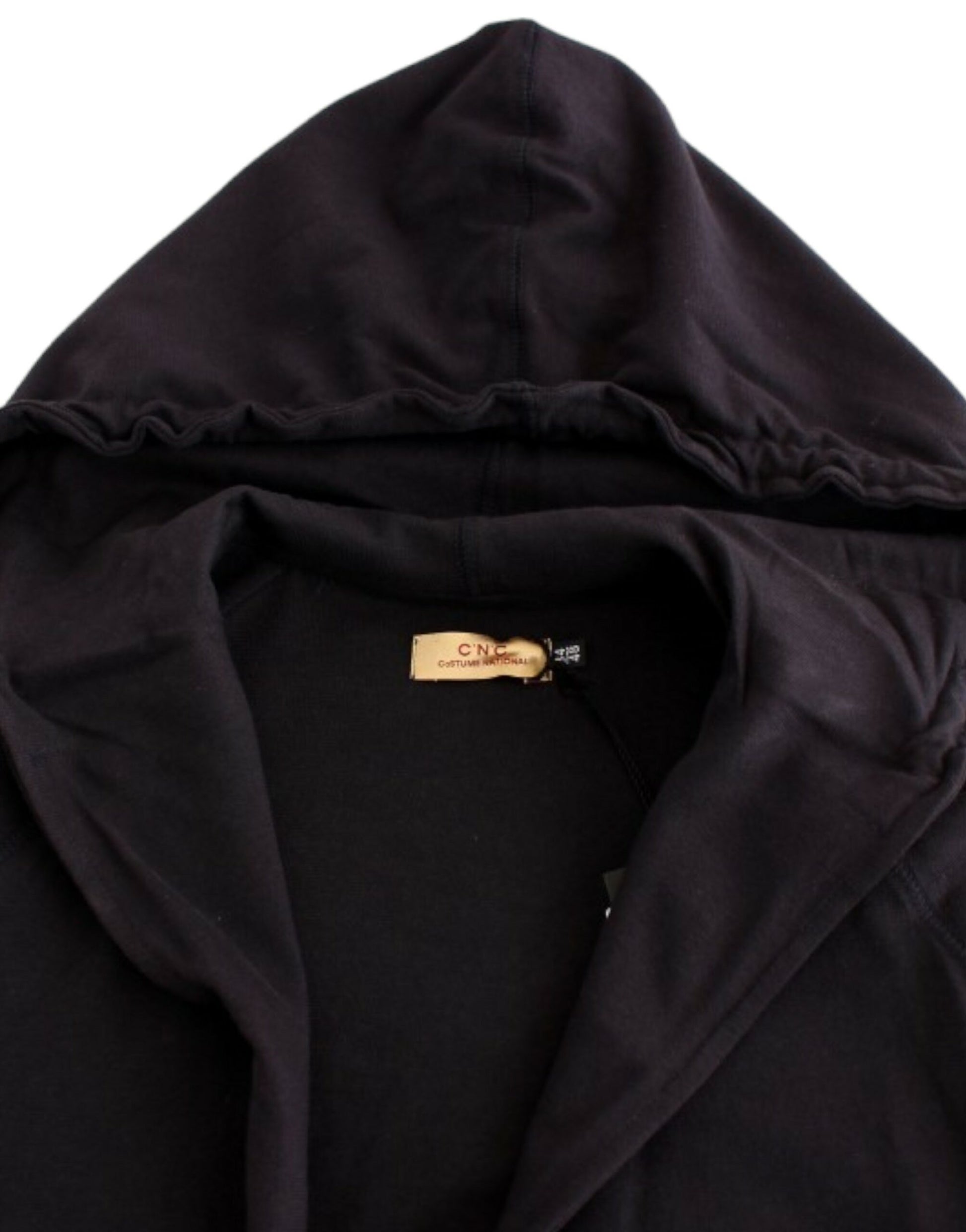 Costume National Pull à capuche bleu en coton