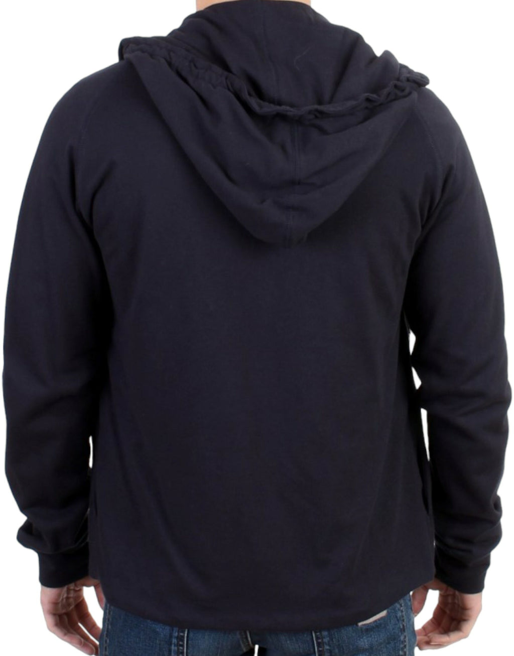 Costume National Pull à capuche bleu en coton
