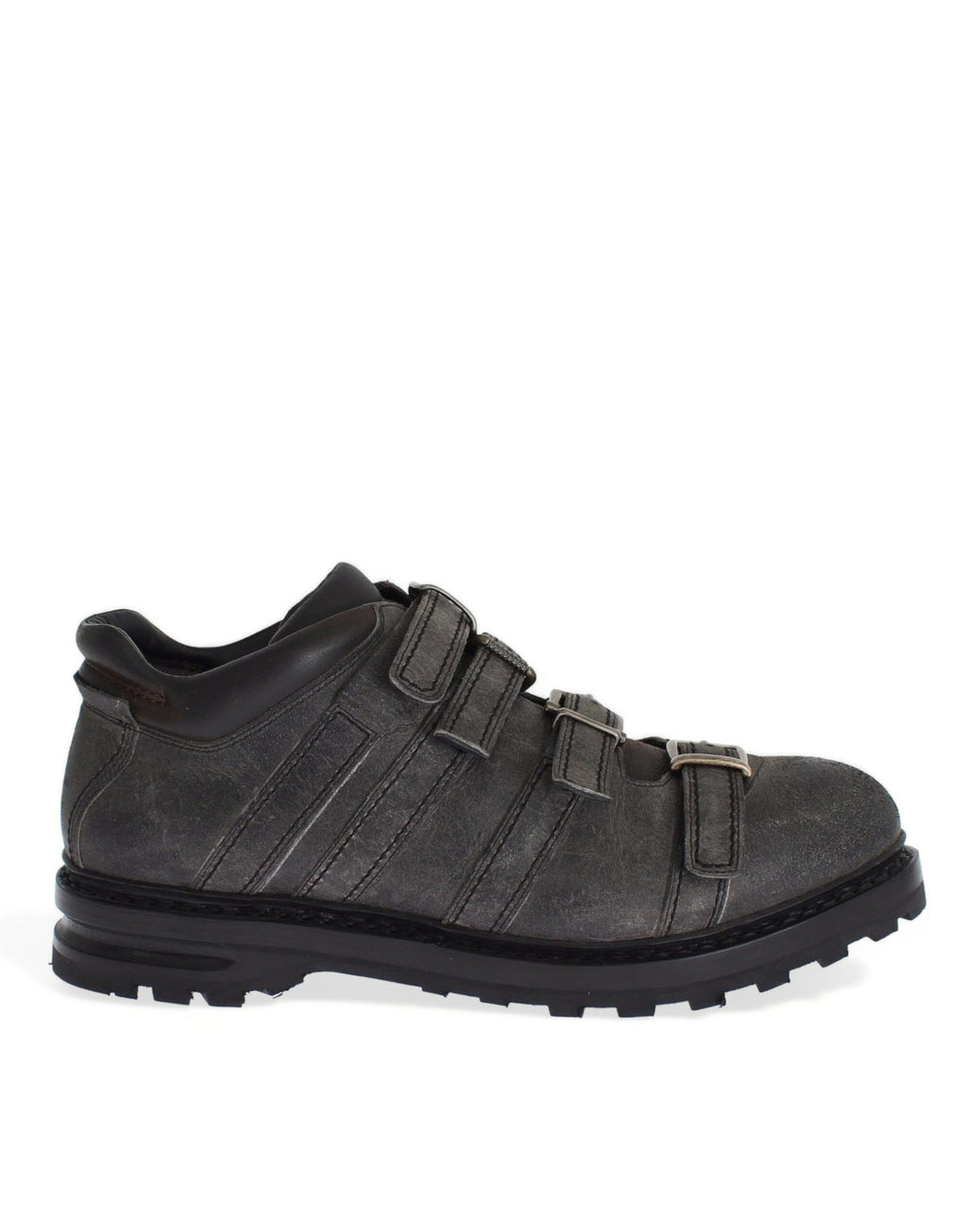 Chaussures bottines Dolce & Gabbana en cuir gris à bride cheville