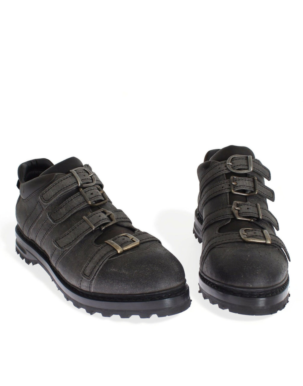 Chaussures bottines Dolce & Gabbana en cuir gris à bride cheville