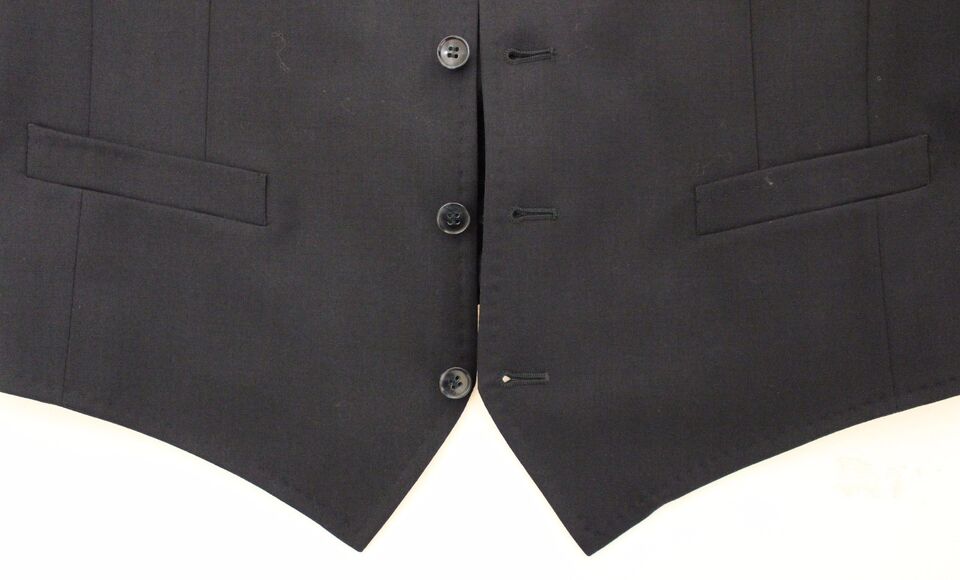 Gilet Dolce & Gabbana gris rayé en laine et soie