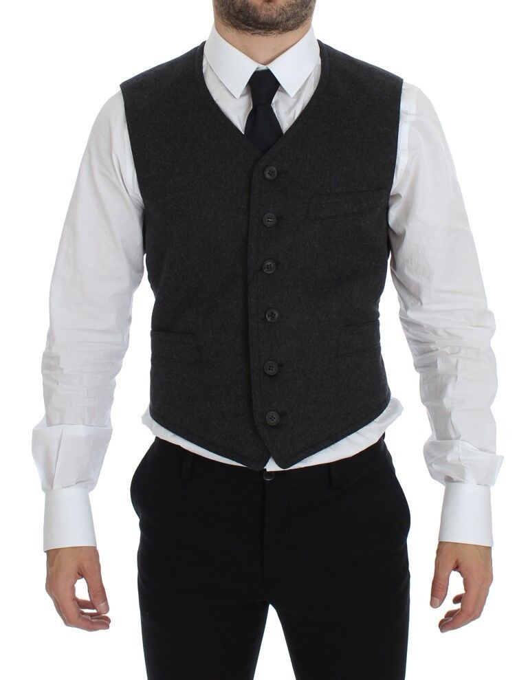 Dolce & Gabbana Gilet en Laine Grise