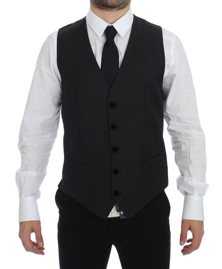 Gilet de Costume Dolce & Gabbana en Laine Grise