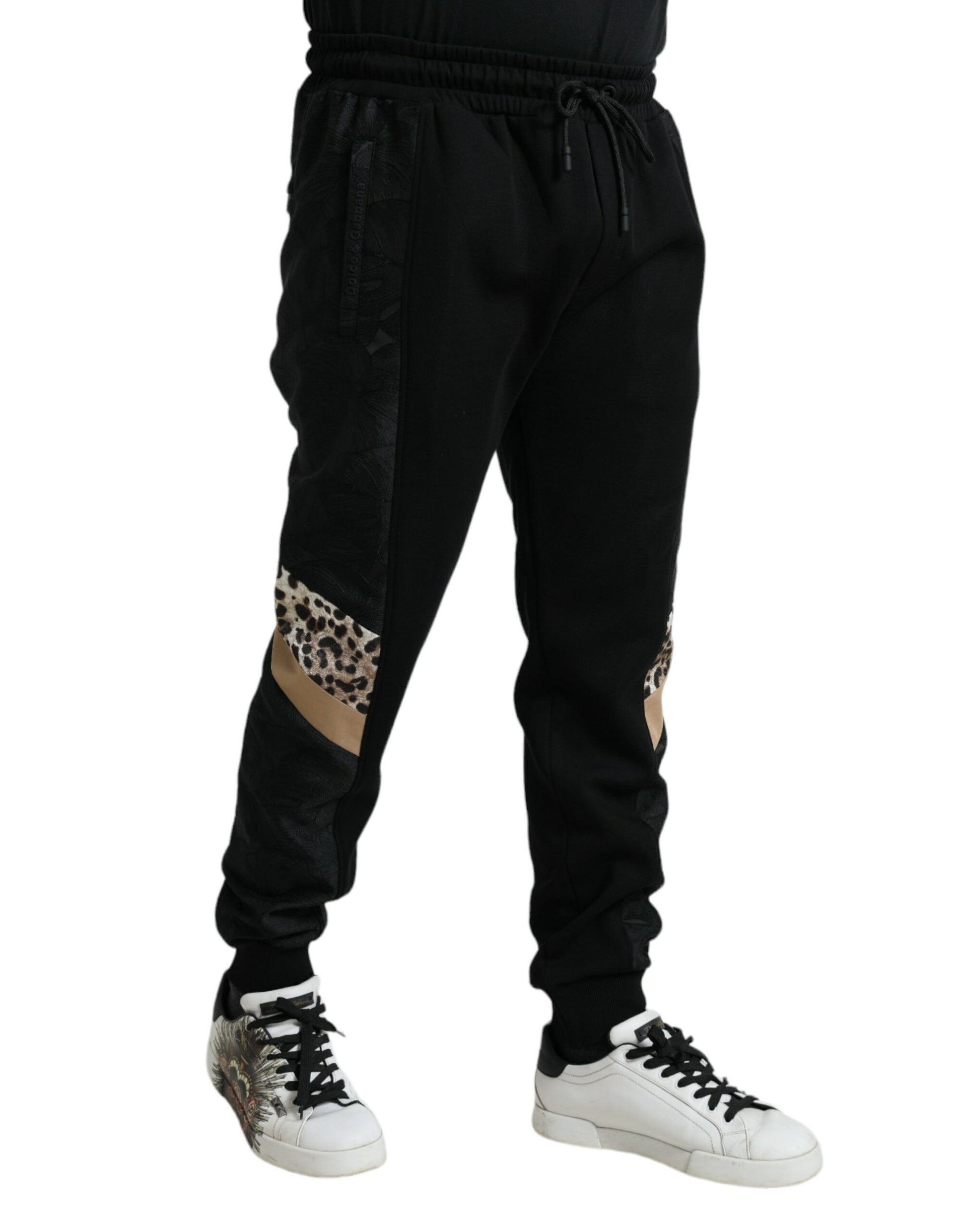 Pantalon de jogging slim Dolce & Gabbana en coton stretch noir
