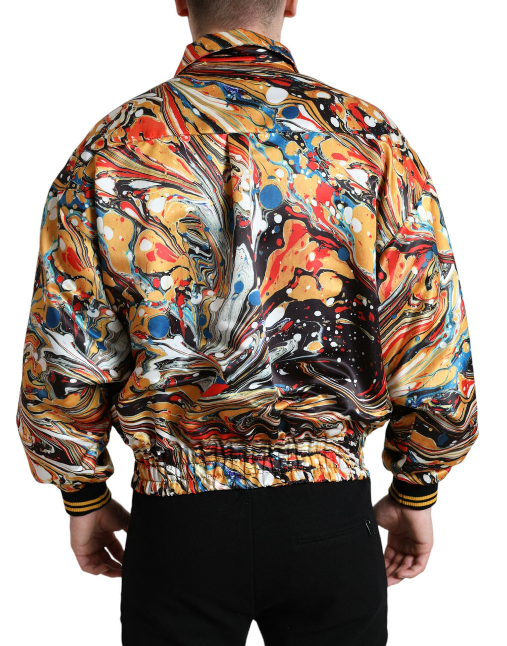 Blouson bombardier Dolce & Gabbana en polyester abstrait multicolore