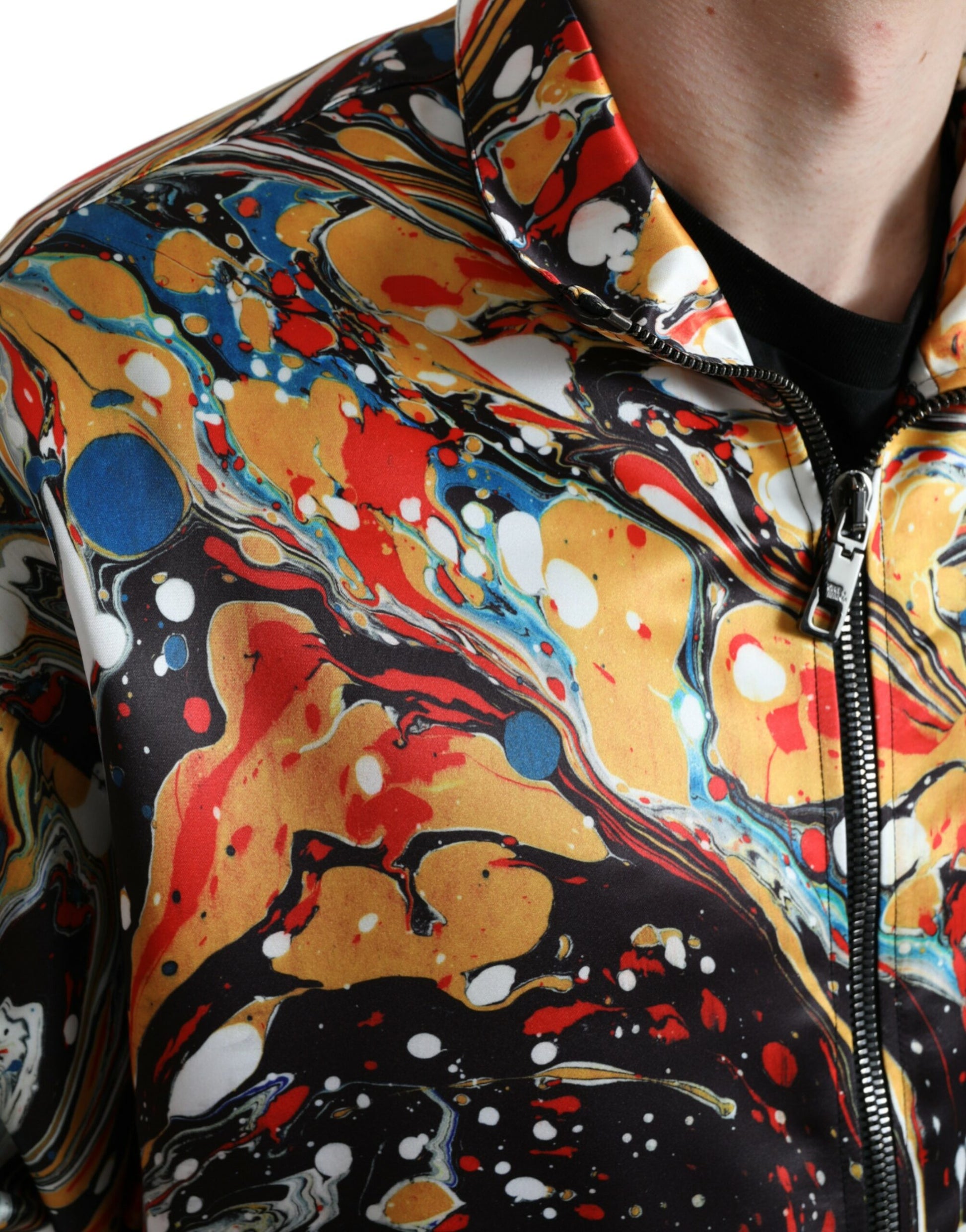 Blouson bombardier Dolce & Gabbana en polyester abstrait multicolore
