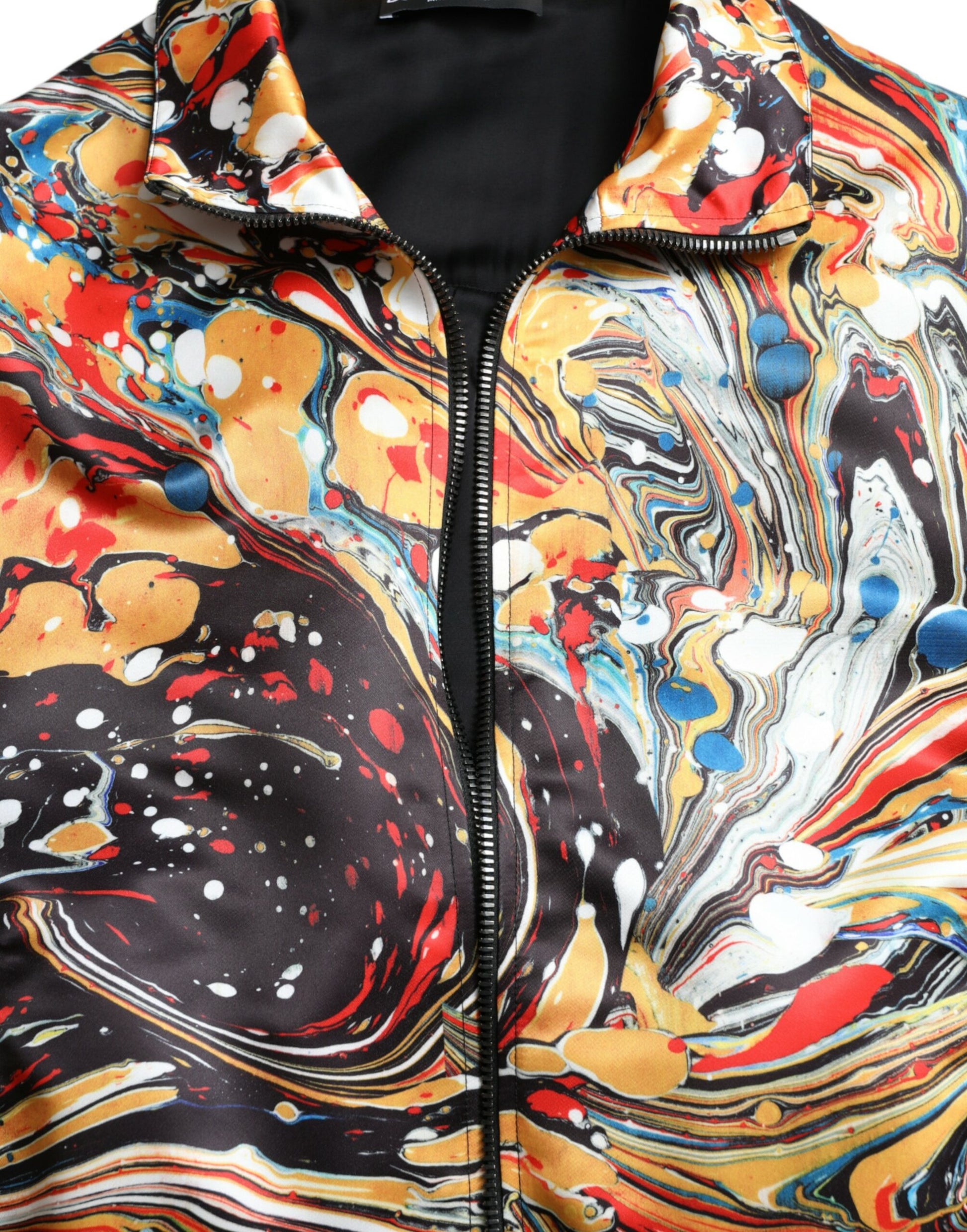 Blouson bombardier Dolce & Gabbana en polyester abstrait multicolore