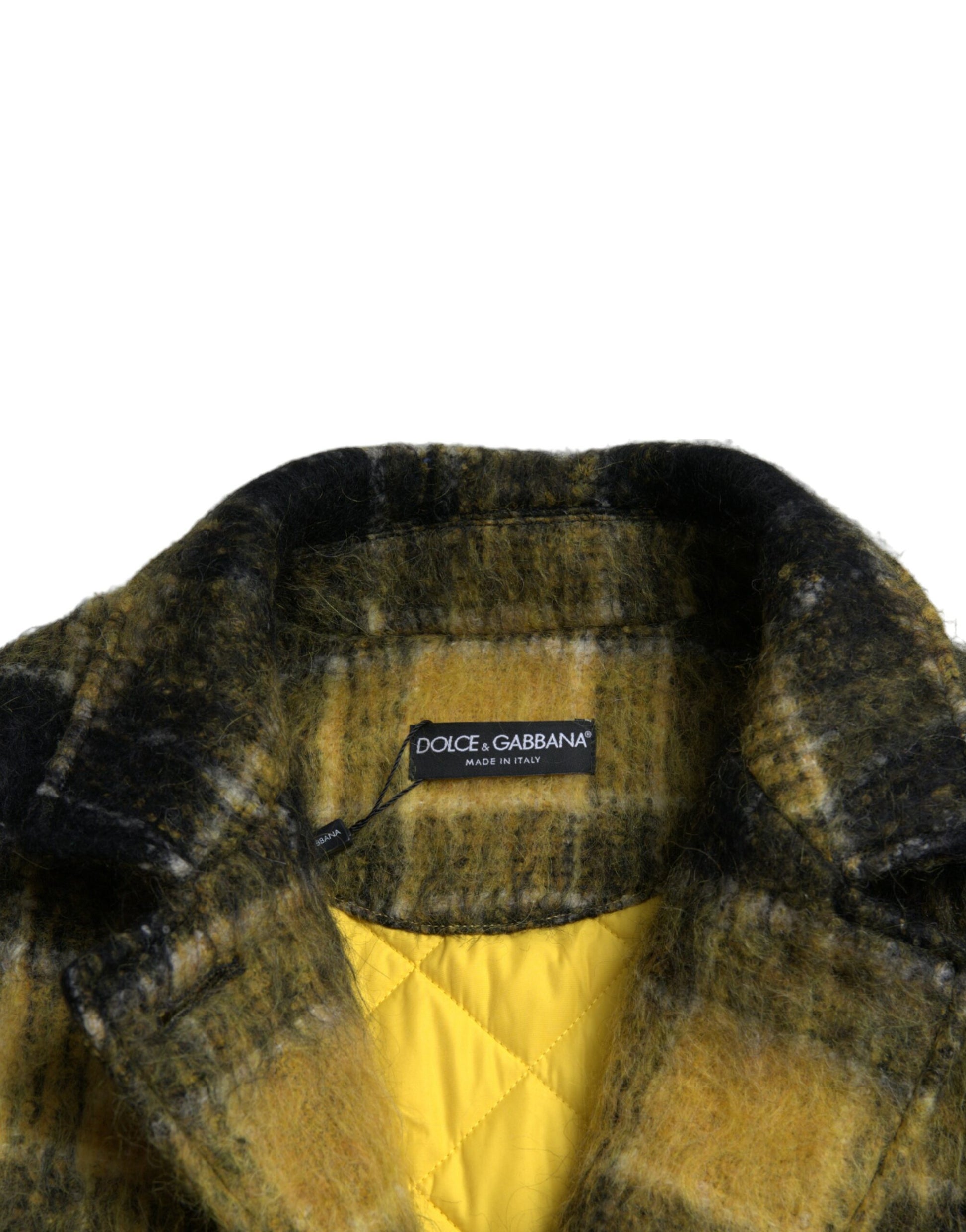 Dolce & Gabbana Veste Décontractée à Manches Longues à Carreaux Jaunes