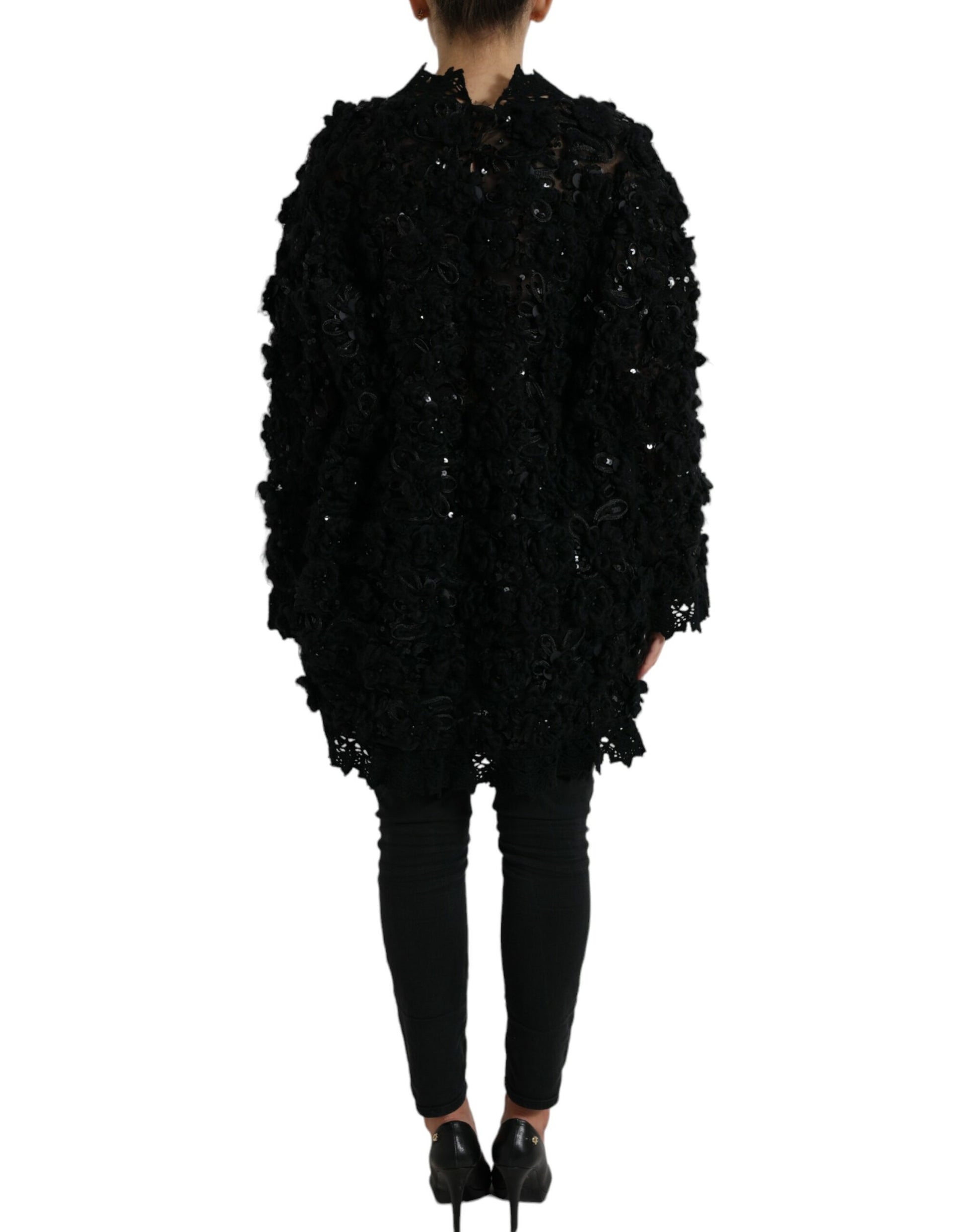 Pull Dolce & Gabbana noir orné de sequins