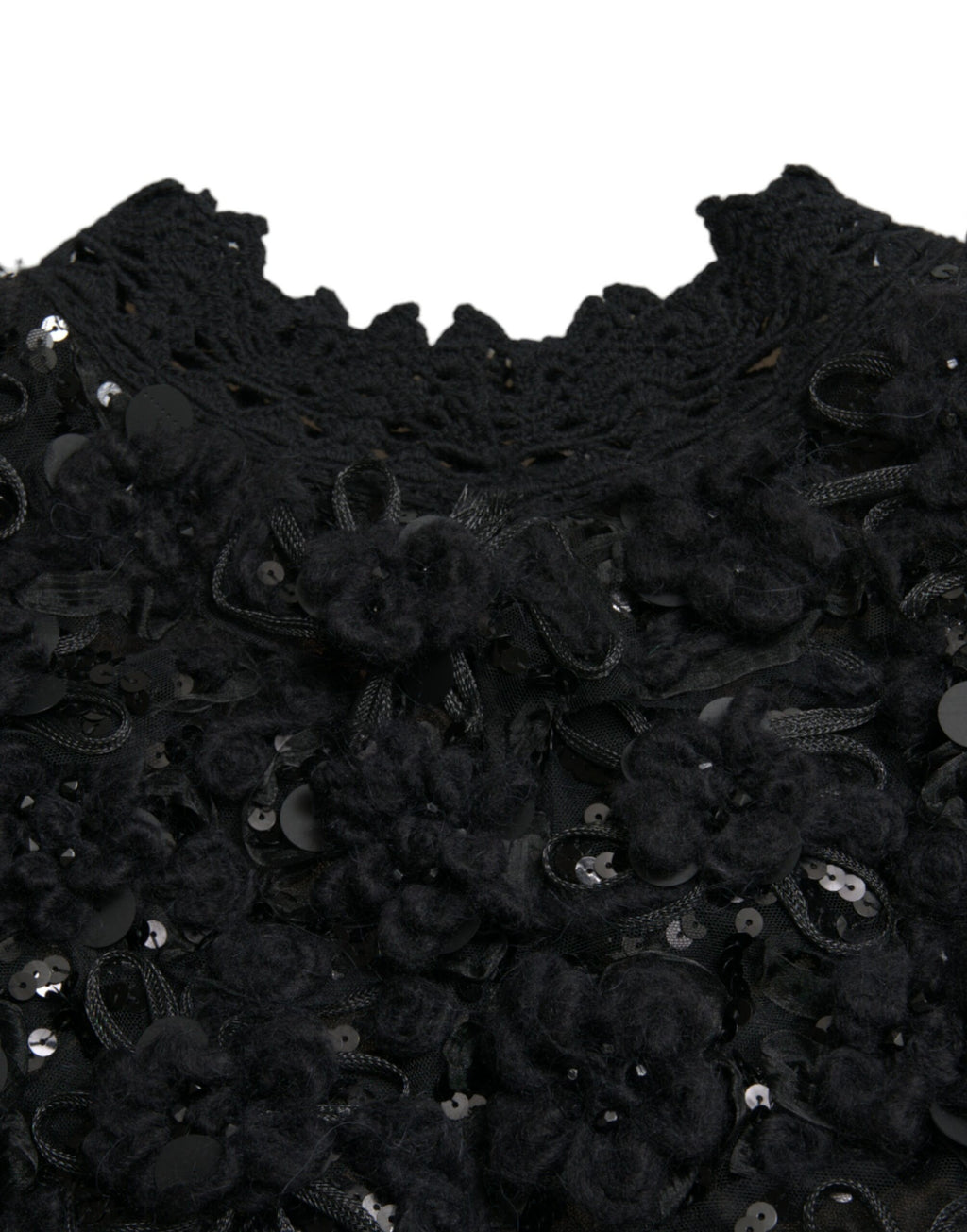 Pull Dolce & Gabbana noir orné de sequins