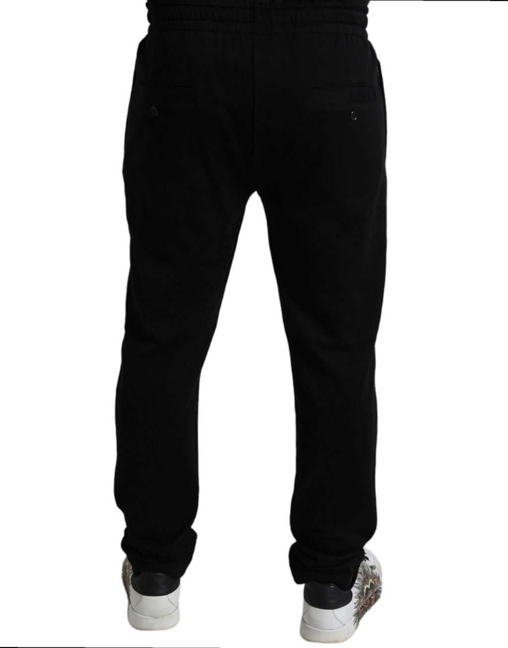 Pantalon de jogging ajusté noir Dolce & Gabbana avec logo DG