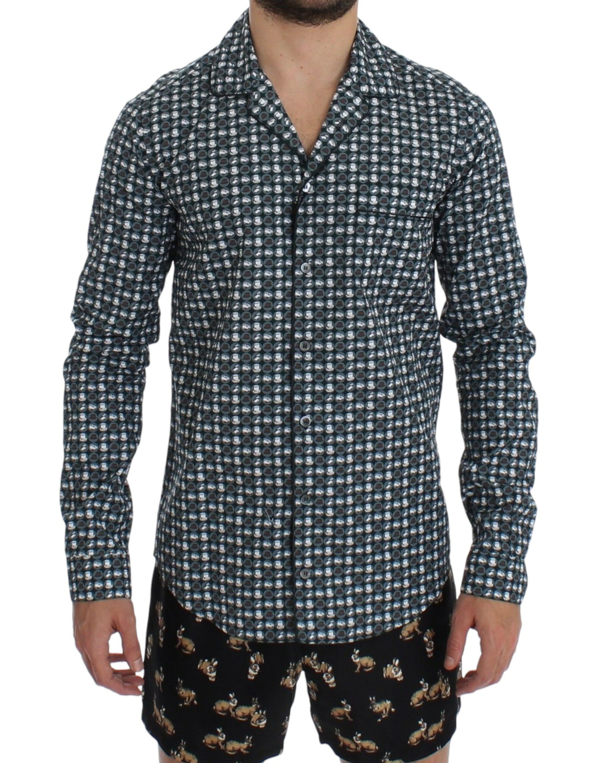 Dolce &amp; Gabbana Elegantes grünes Pyjama-Nachthemd