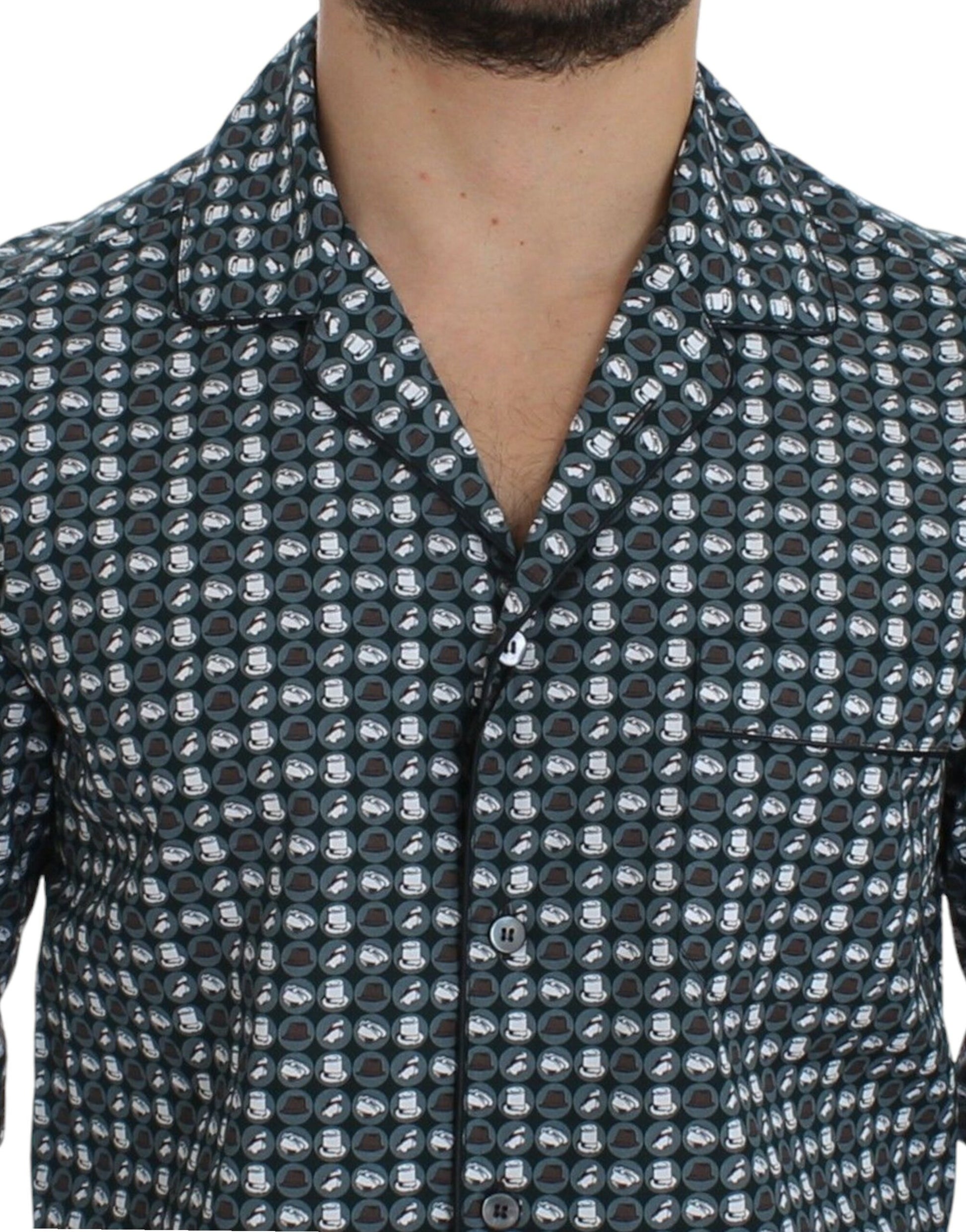 Dolce &amp; Gabbana Elegantes grünes Pyjama-Nachthemd
