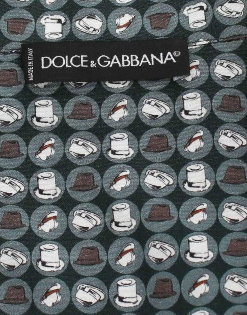Dolce &amp; Gabbana Pyjamahemd aus Baumwolle mit grünem Hut-Print, Nachtwäsche