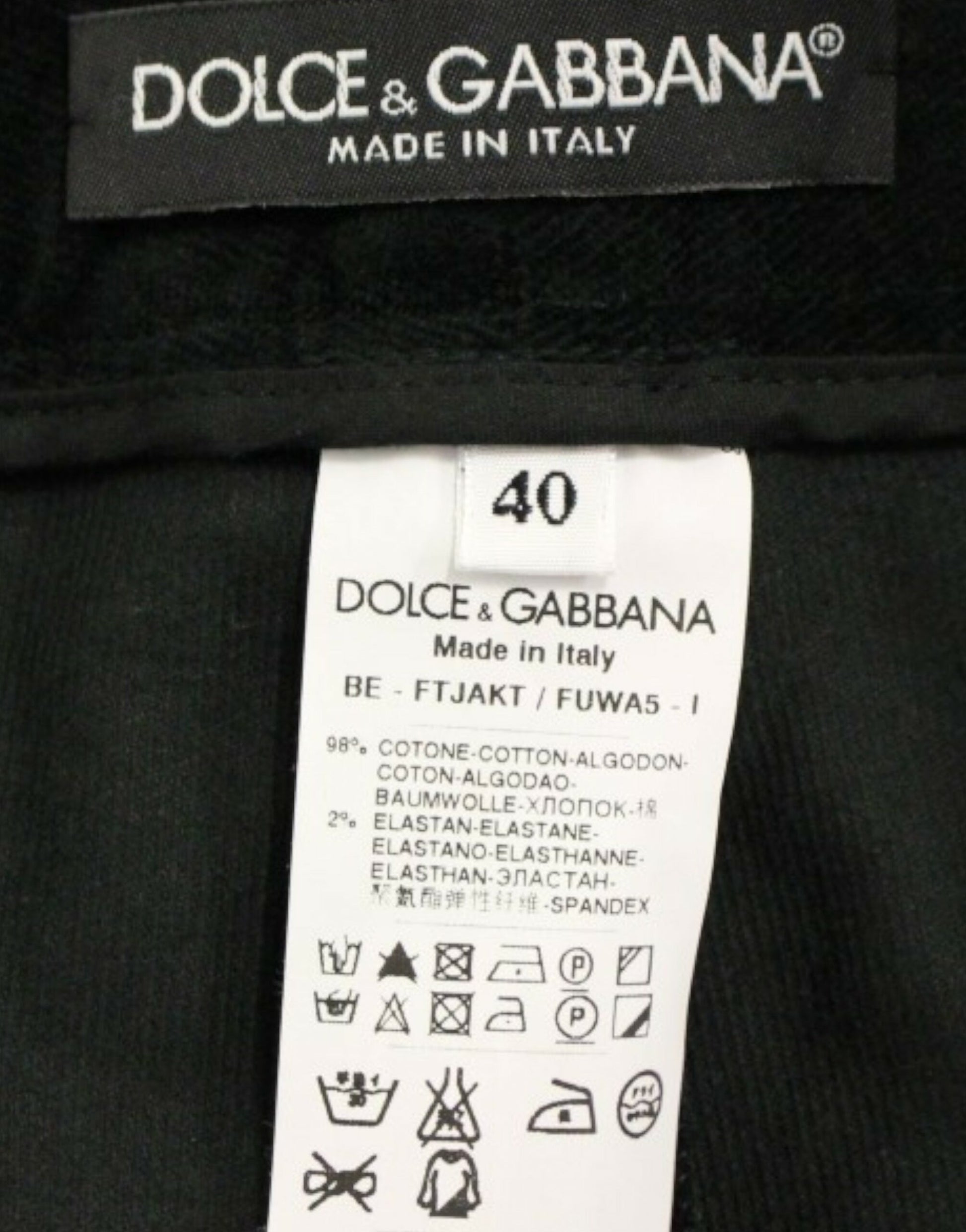 Shorts en coton vert foncé Dolce & Gabbana