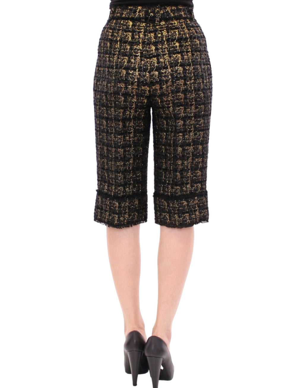Shorts pantalon en tissu noir Dolce & Gabbana