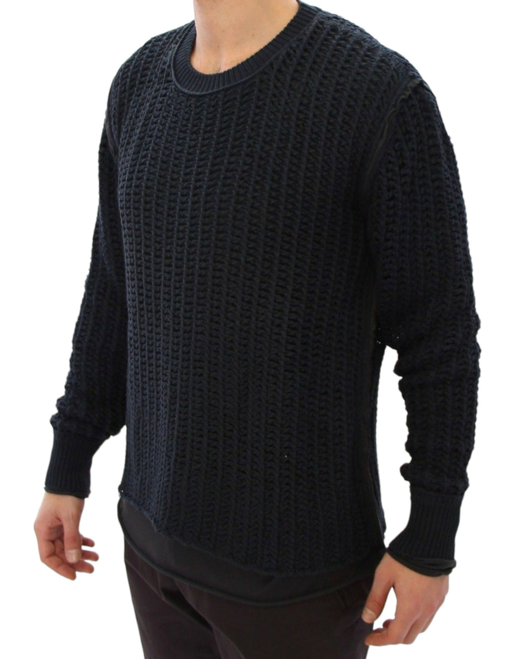 Pull en maille résille bleu Dolce & Gabbana