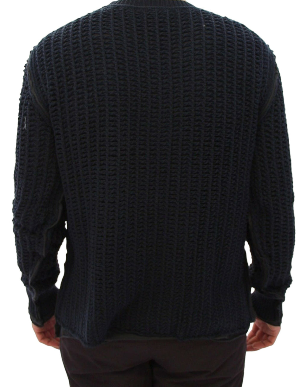 Pull en maille résille bleu Dolce & Gabbana