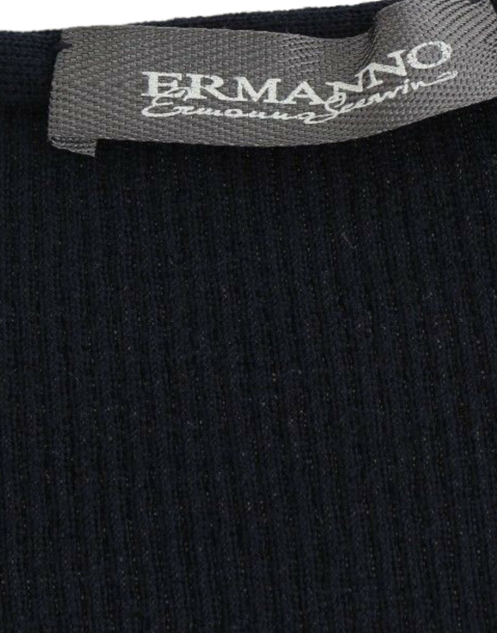 Ermanno Scervino – Blaues Strickpullover-Oberteil aus Wollstretch