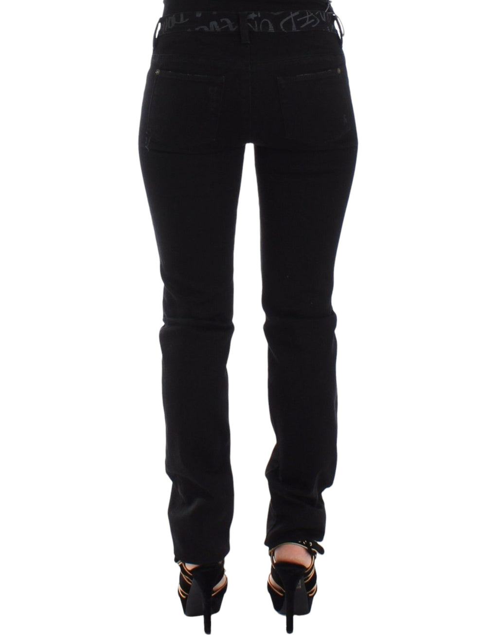 Ermanno Scervino Jean slim noir en denim extensible
