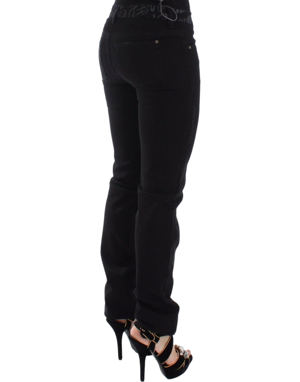 Ermanno Scervino Jean slim noir en denim extensible