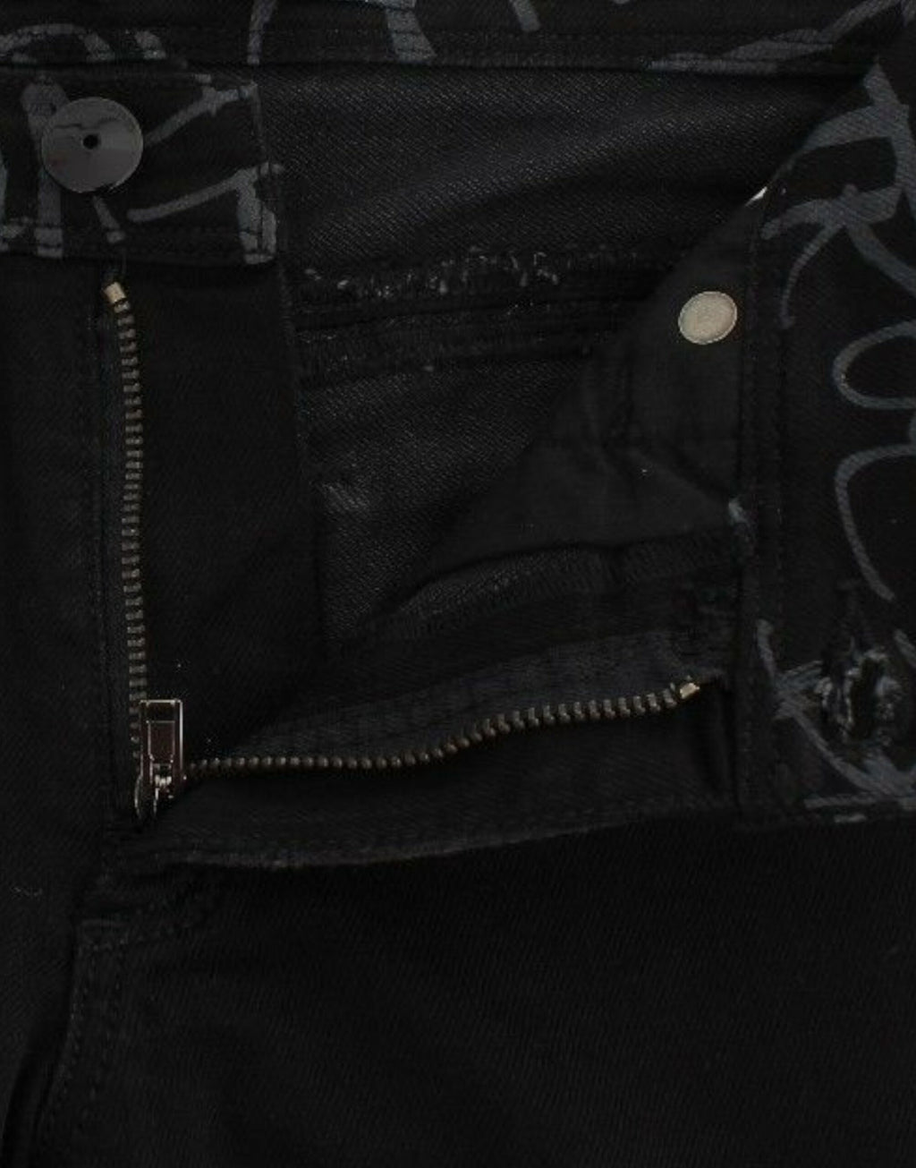 Ermanno Scervino Jean slim noir en denim extensible