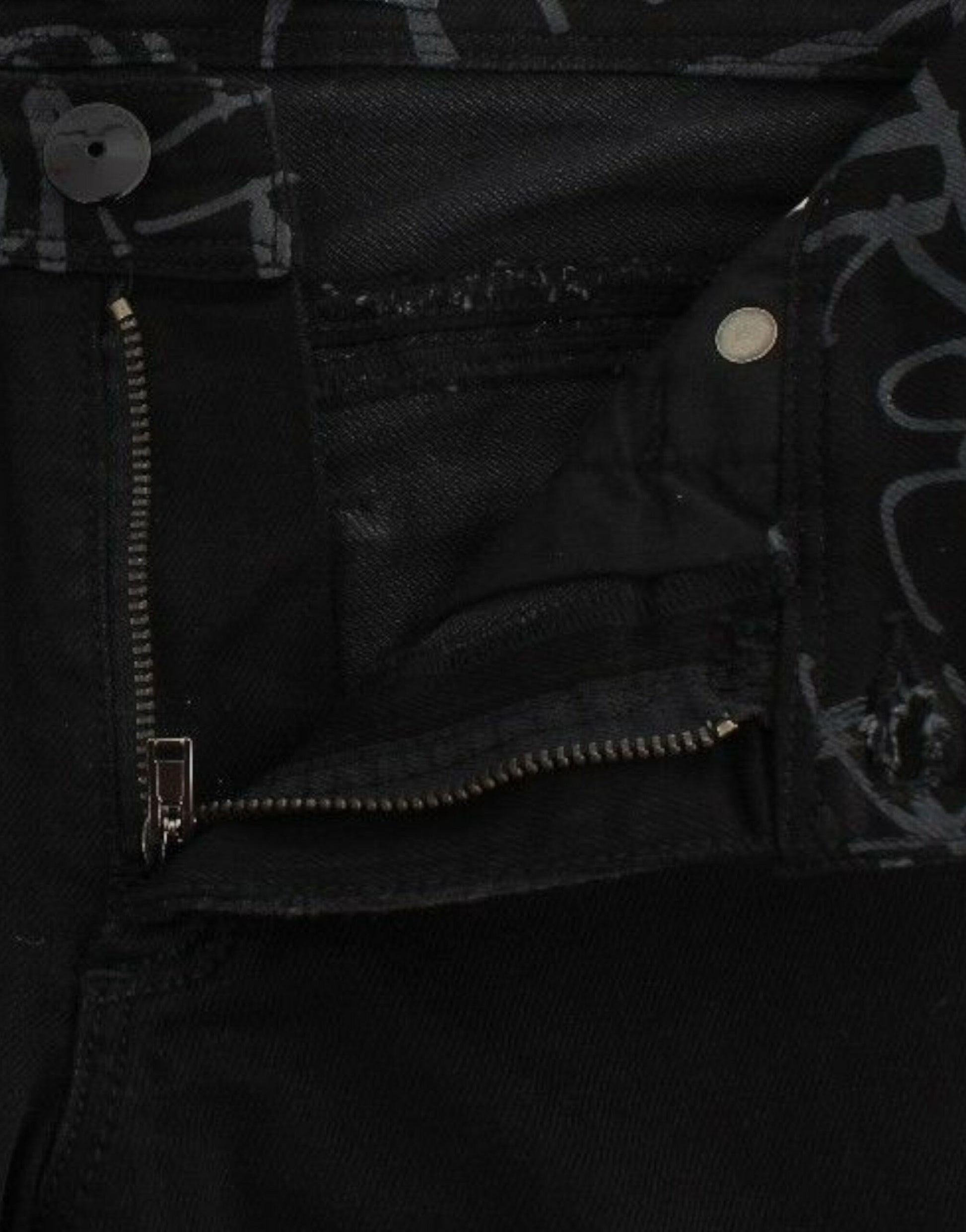 Ermanno Scervino Jean slim noir en denim extensible