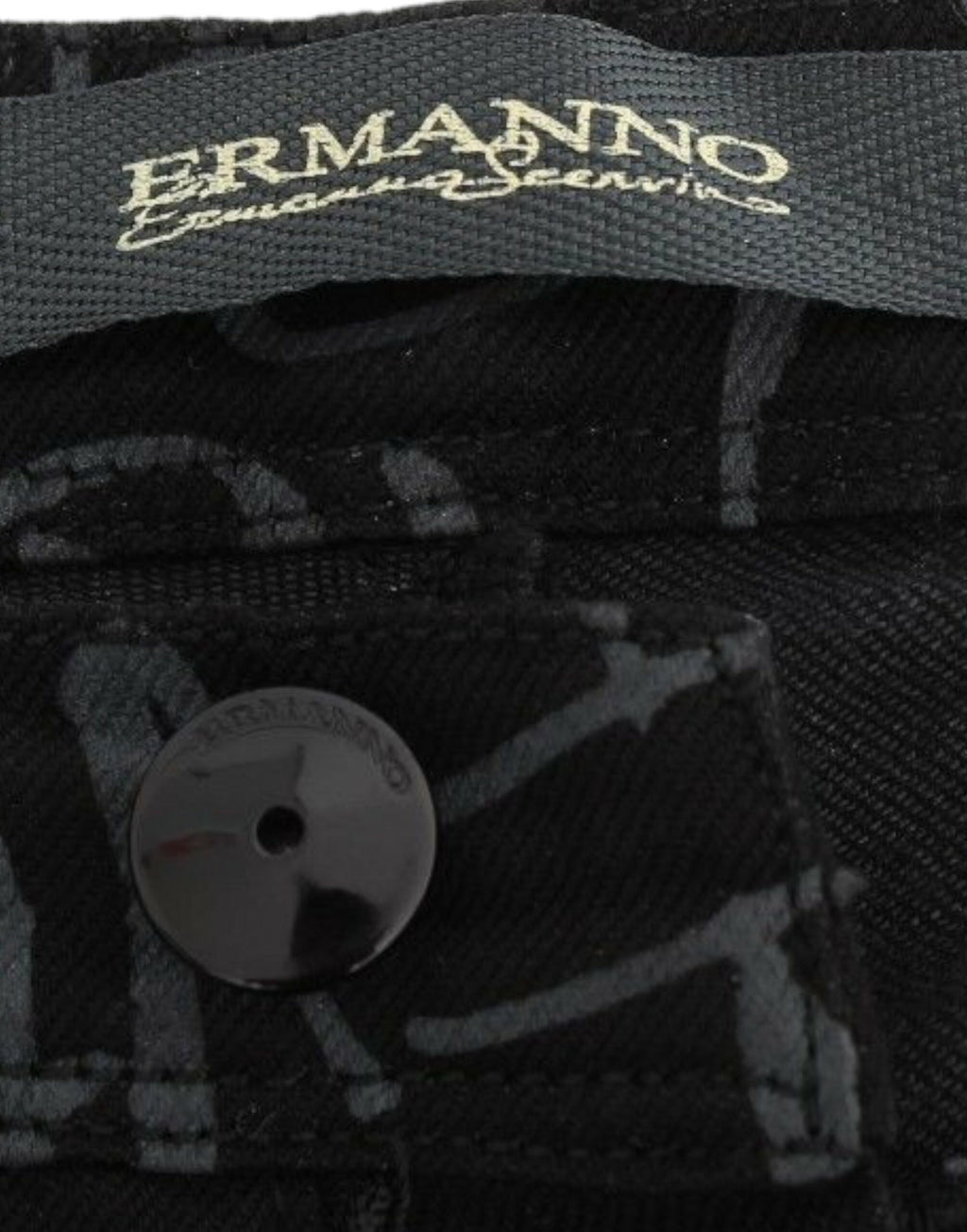 Ermanno Scervino Jean slim noir en denim extensible