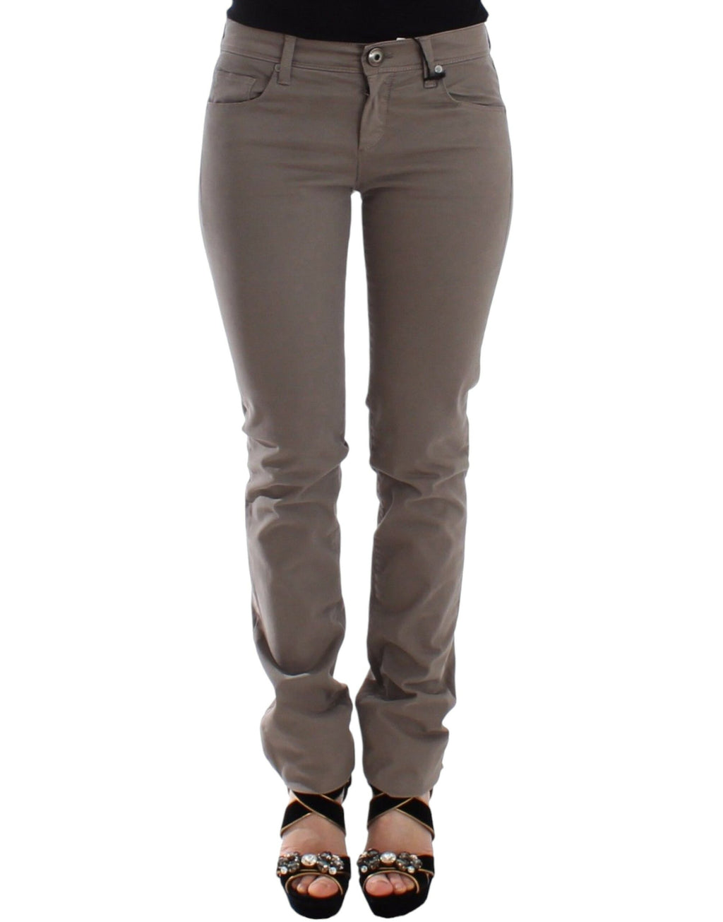 Ermanno Scervino Jean slim taupe beige pantalon en denim skinny
