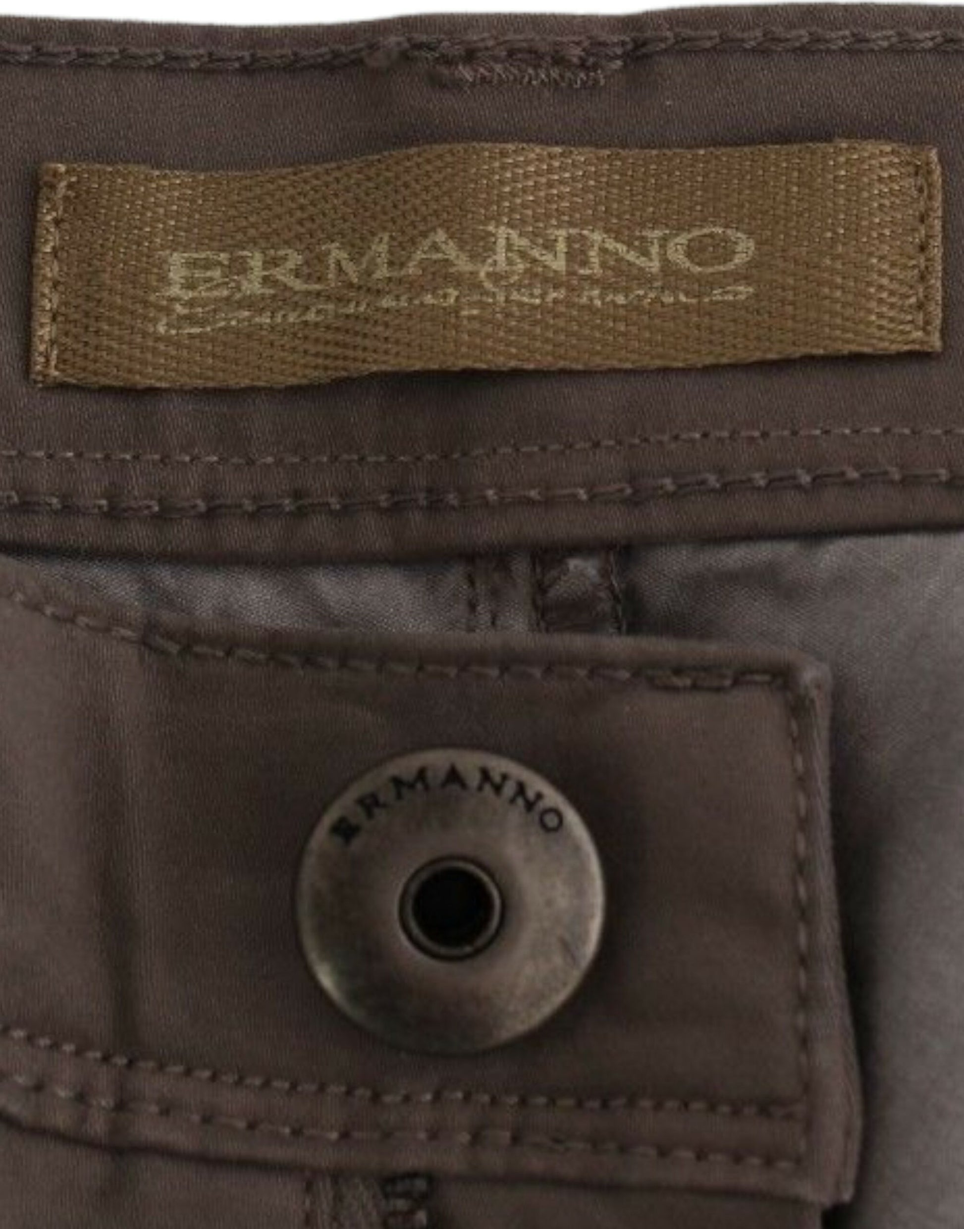Ermanno Scervino Jean slim taupe beige pantalon en denim skinny