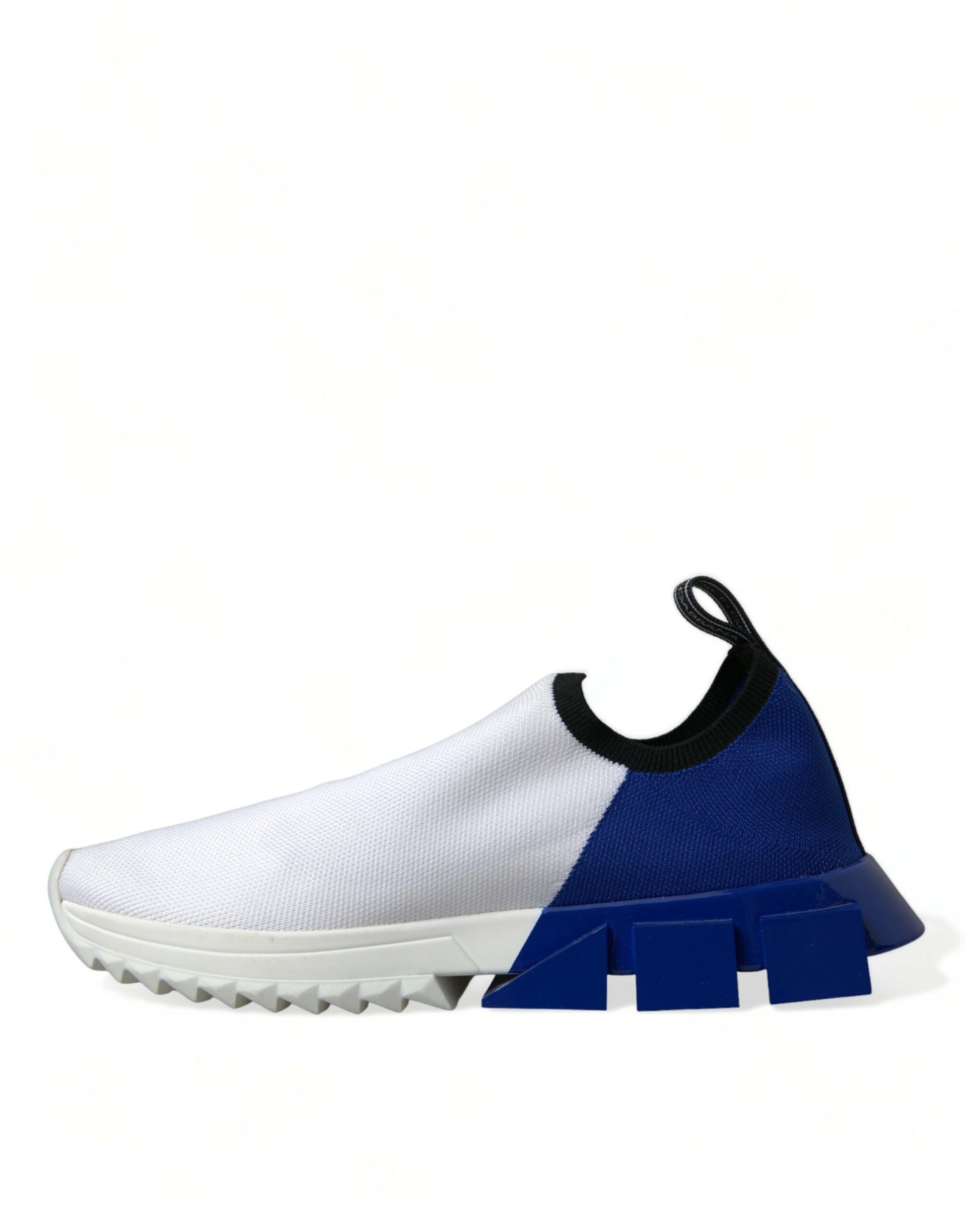 Dolce & Gabbana Baskets décontractées basses blanches et bleues Sorrento pour hommes