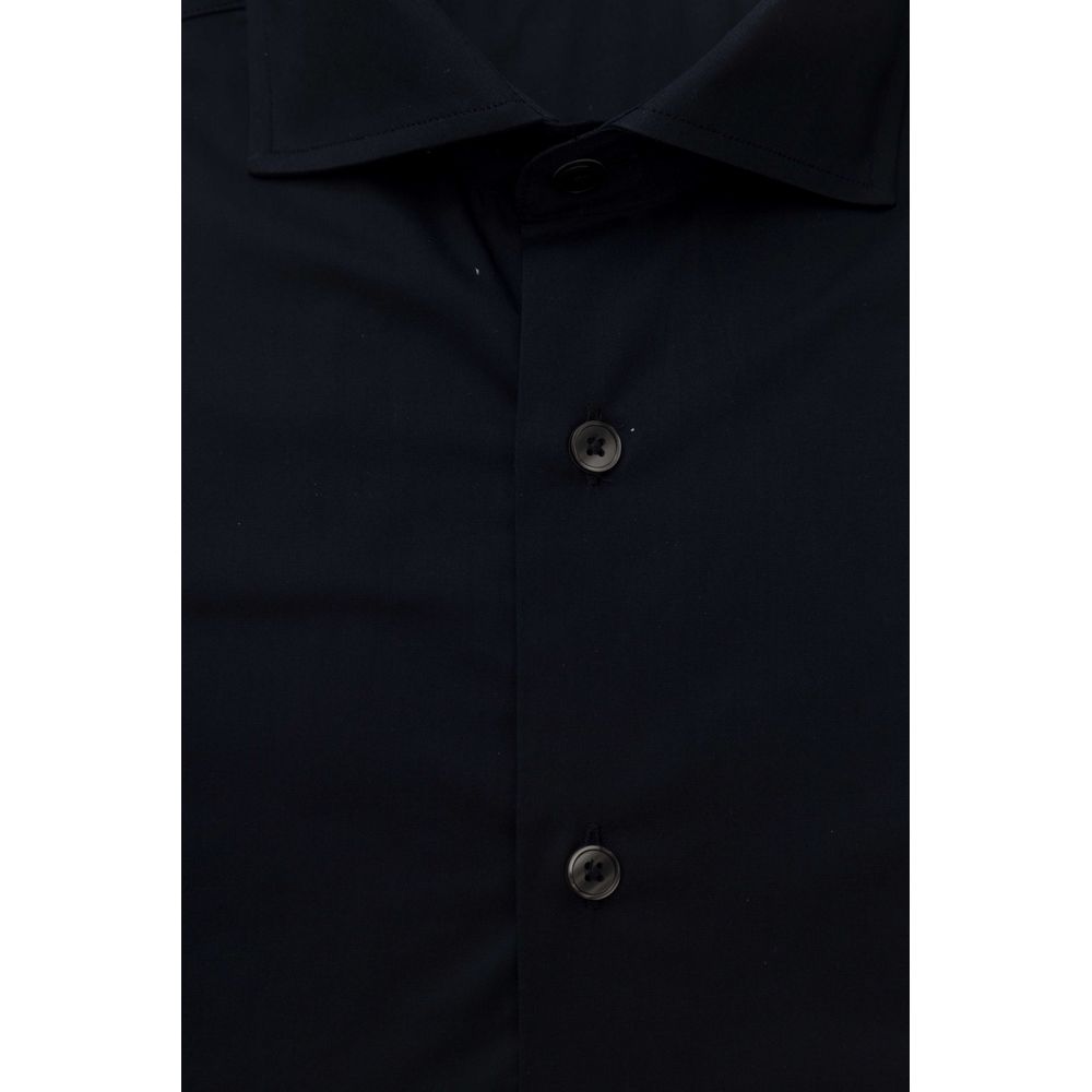 Bagutta Slim Fit Herrenhemd aus Baumwolle, Blau