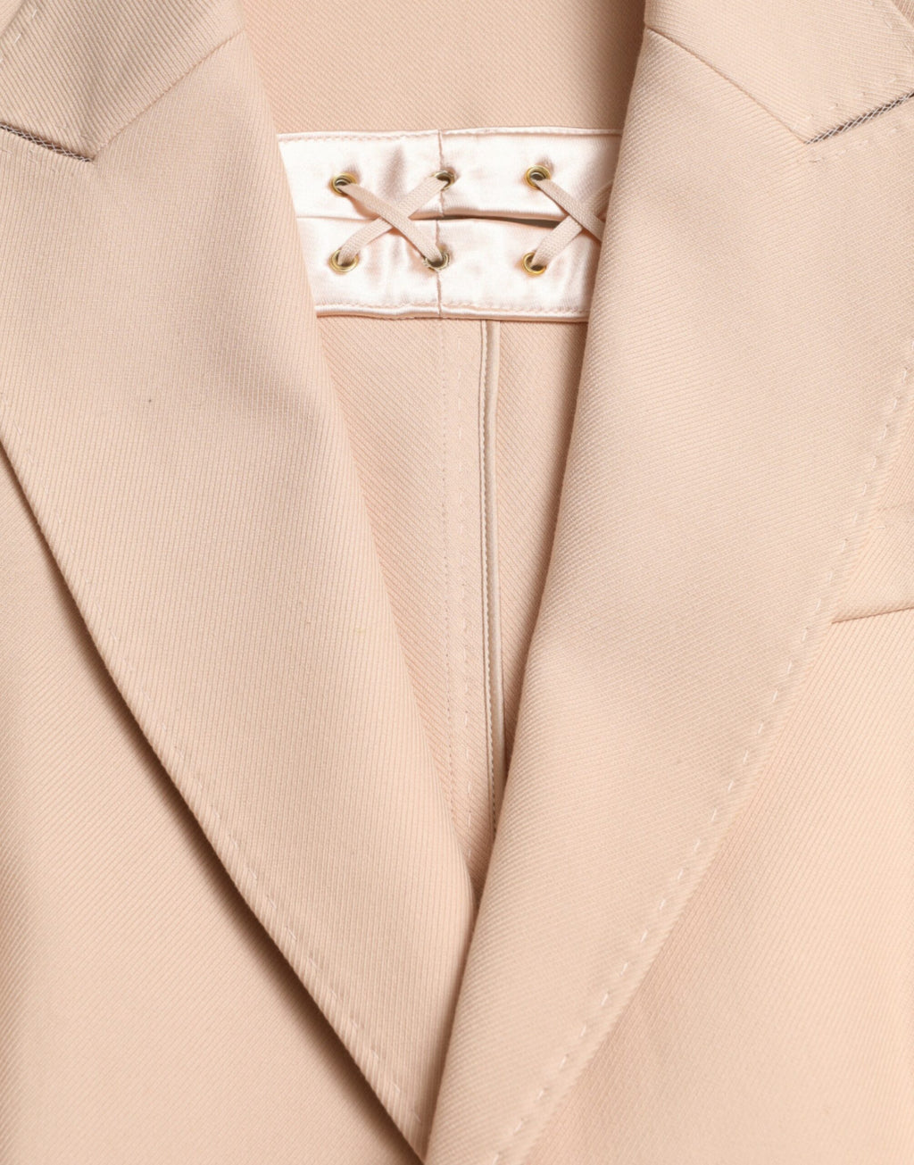 Dolce & Gabbana Manteau long veste beige en coton à boutonnage simple