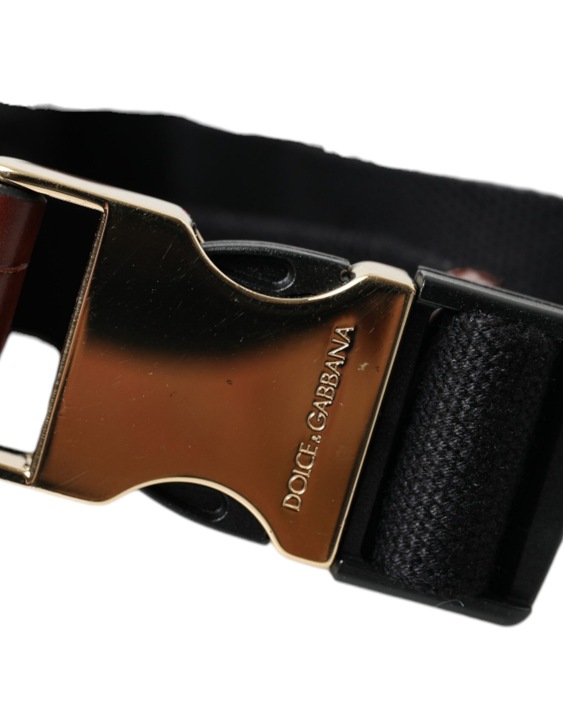 Étui à Airpods Portefeuille Porte-monnaie Dolce & Gabbana en Cuir d'Alligator Marron