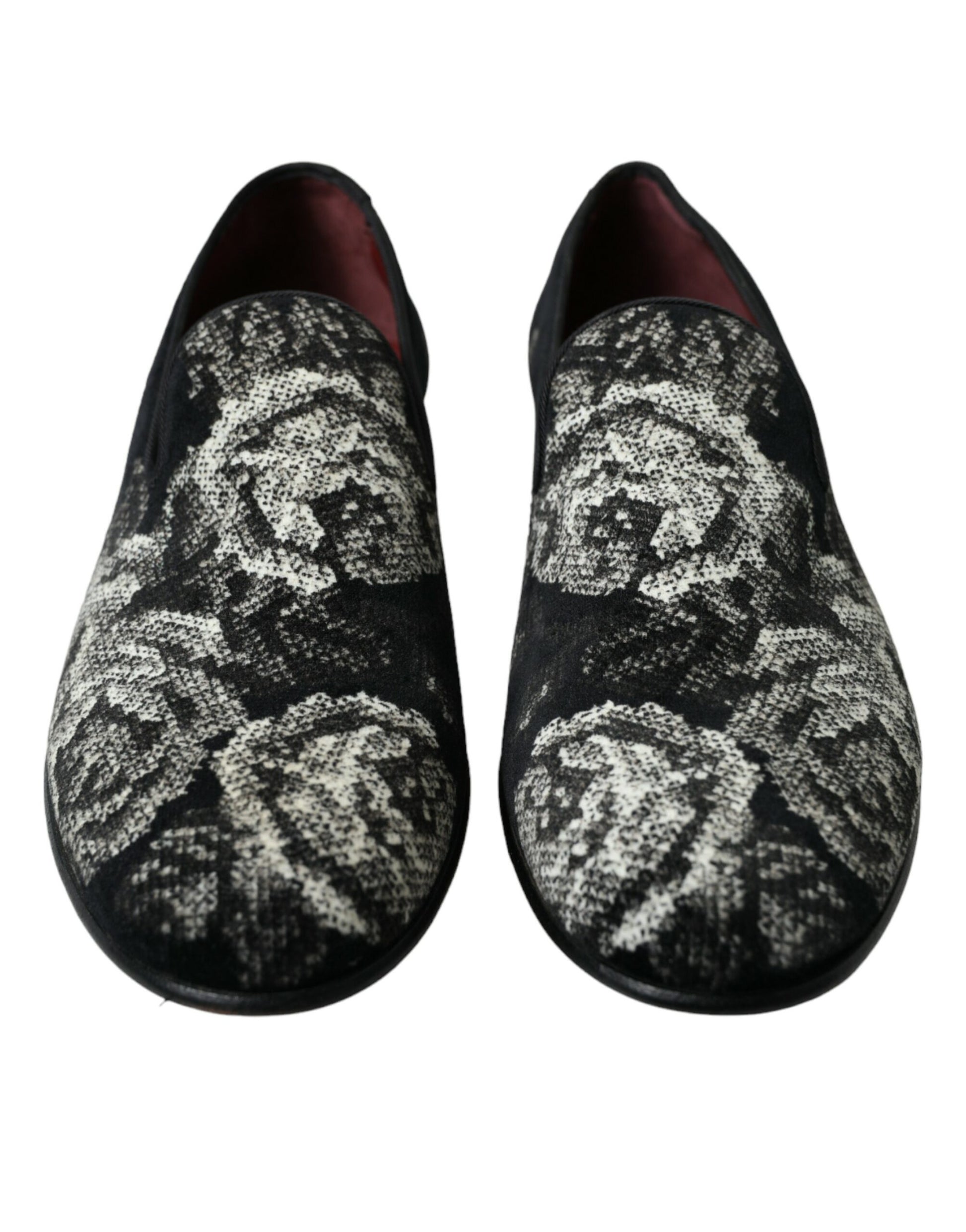 Mocassins Dolce & Gabbana noirs à fleurs pour hommes