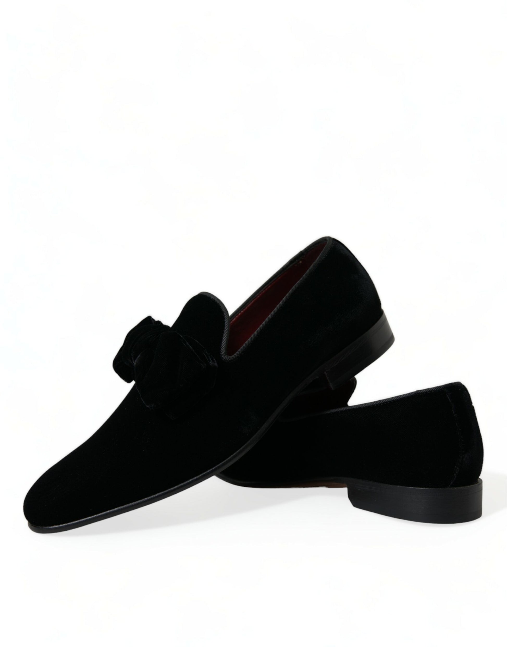 Mocassins en velours noir Dolce & Gabbana Chaussures habillées