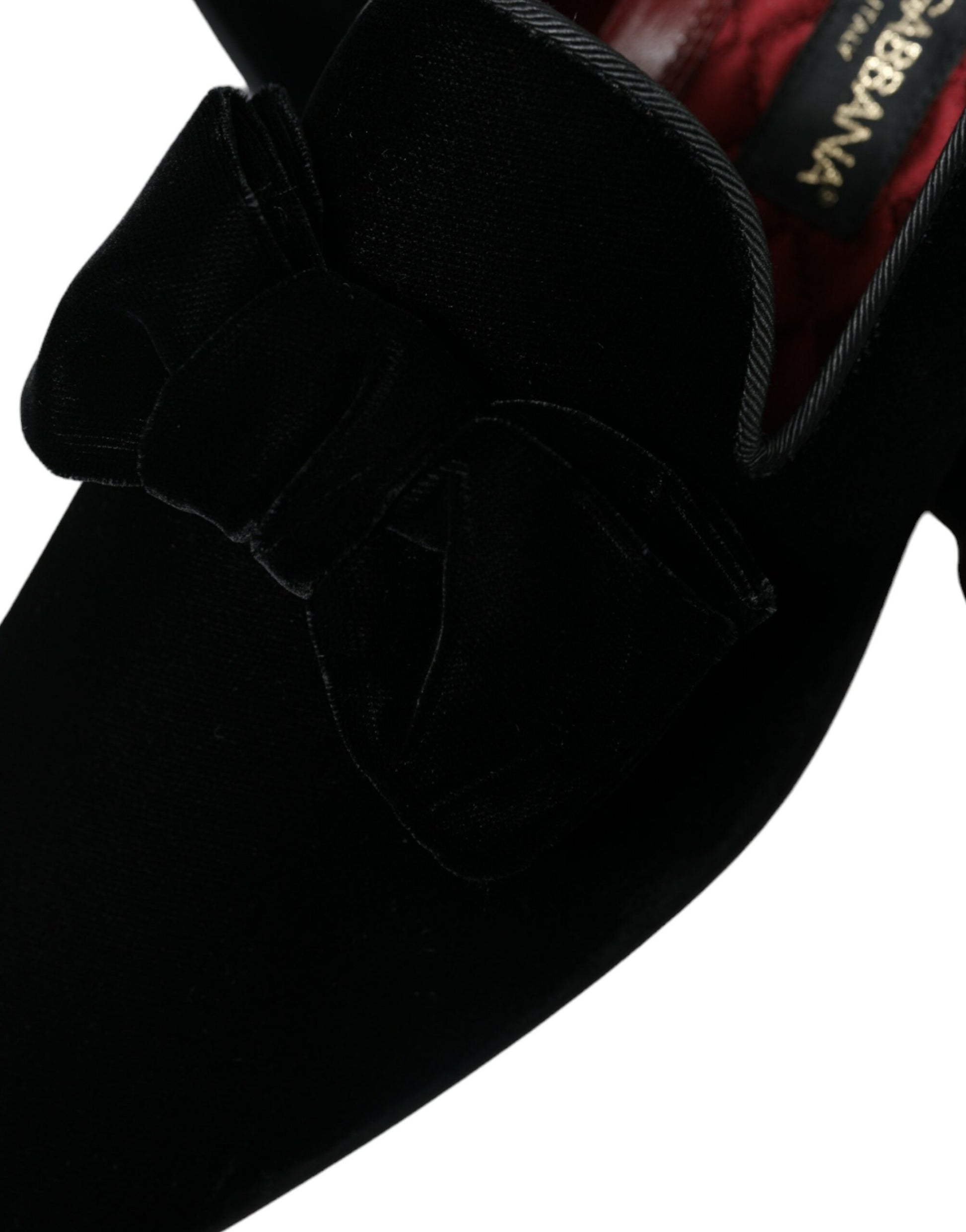 Mocassins en velours noir Dolce & Gabbana Chaussures habillées