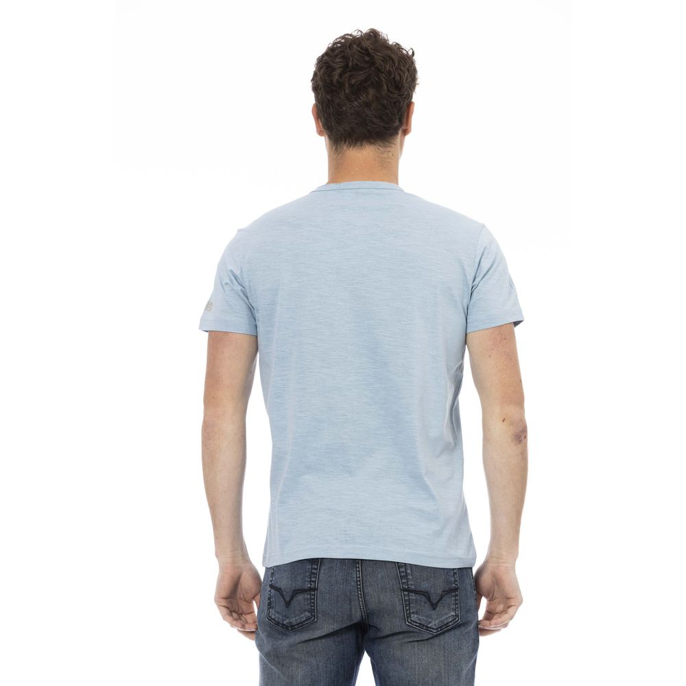 T-shirt pour homme en coton bleu clair Trussardi Action