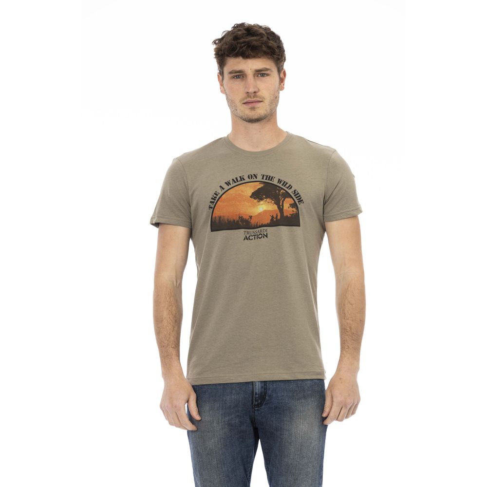 T-Shirt Trussardi Action en Coton Vert pour Homme