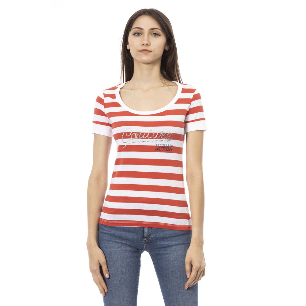 T-shirt multicolore en coton Trussardi Action pour femme