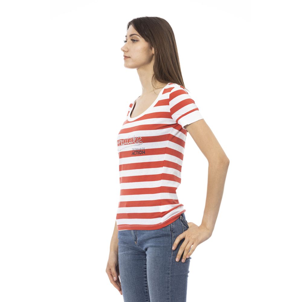 T-shirt multicolore en coton Trussardi Action pour femme