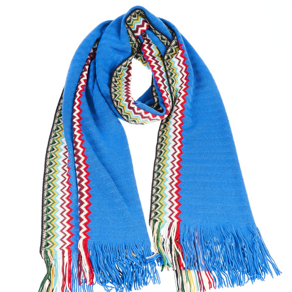 Écharpe Missoni en laine bleue pour homme