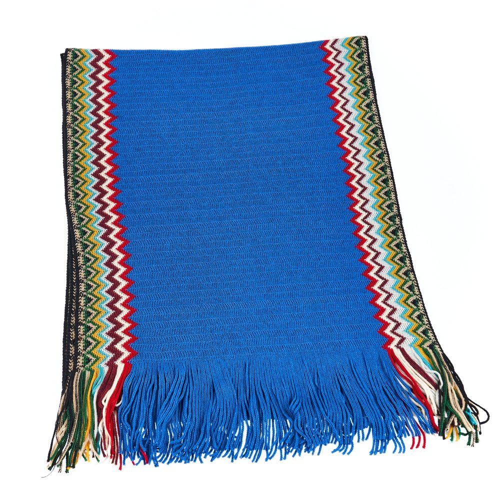 Écharpe Missoni en laine bleue pour homme